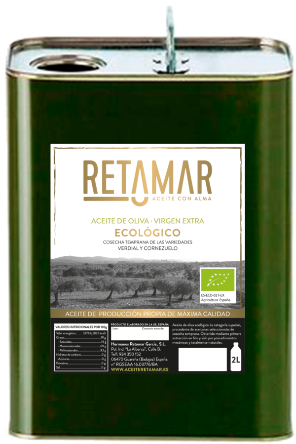 Aceite de oliva virgen extra Ecológico 2L (Lata)